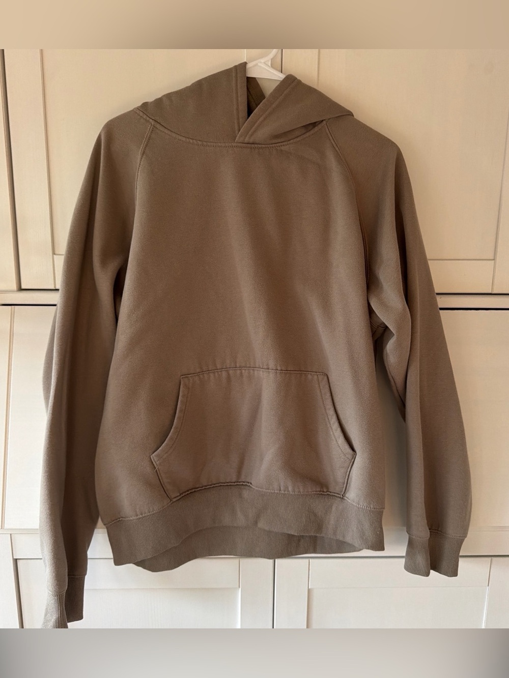 Relaxed Pullover Hoodie in Taupe